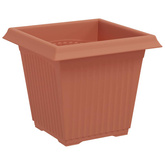 Kwadratowa doniczka na kwiaty 24 pcs Czerwony ceglasty
