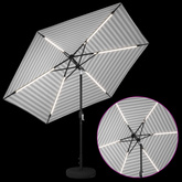 Parasol ogrodowy z oświetleniem LED i podstawą 300 x 300 cm