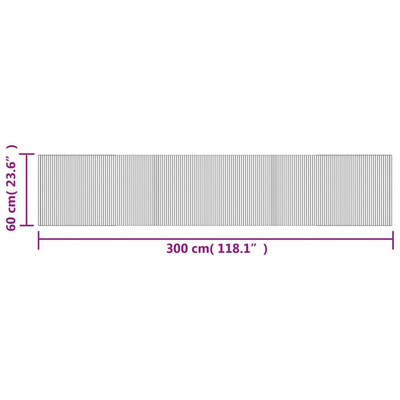 vidaXL Dywan prostokątny, jasny naturalny, 60x300 cm, bambusowy