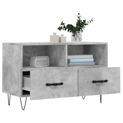 vidaXL Szafka pod TV, szarość betonu, 80x36x50 cm wariant 7