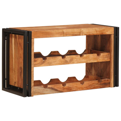 Regał na wino Brązowy 80 x 45 x 33 cm Lite Drewno Akacji