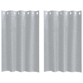 Firany Voile 2 pcs Ciemnoszary 140 x 140 cm Poliester