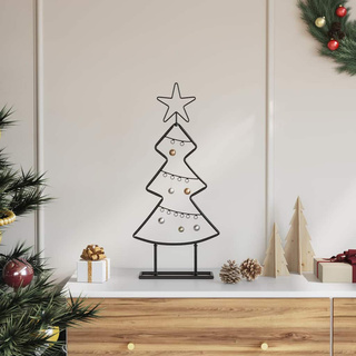 Metalowa choinka świąteczna z podstawą Czarny 60 cm Stal