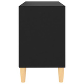 vidaXL Szafka pod TV z drewnianymi nóżkami, czarna, 69,5x30x50 cm