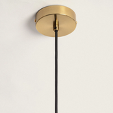 Lampa Wisząca Złota Szklana Abruzzo Nobile E27