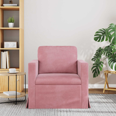 Sofa Różowy 78 x 78 x 80 cm Aksamit