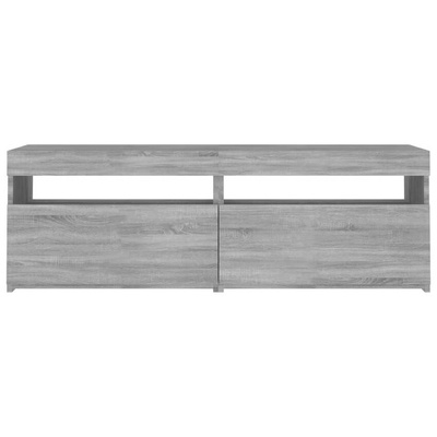 Szafka pod TV z LED, szary dąb sonoma, 120x35x40 cm vidaXL
