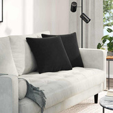 Poduszki na sofę 2 pcs Czarny 45 x 45 cm Tkanina sztruksowa