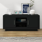 vidaXL Szafka pod TV, czarna, 102x35x45 cm, materiał drewnopochodny
