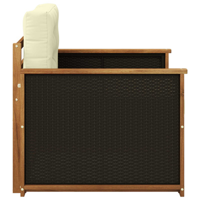 Środkowa sofa ogrodowa naturalny