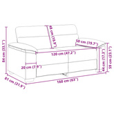 2-osobowa sofa Cappuccino 160x81x84 cm ze skóry ekologicznej