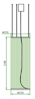 LAMPA WISZACA LONG ISLAND AD324 GREEN