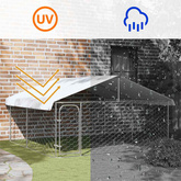 Kojec dla psa z zadaszeniem, 300 x 300 x 150 cm