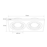 Punktowa oprawa sufitowa wpuszczana CERI 2 SQ Black IP20 kwadratowa czarny podwójna EDO777475 EDO Solutions