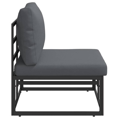Meble Ogrodowe Metal Czarny i antracyt 70 x 71,5 x 71 cm