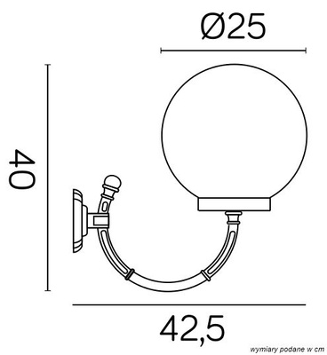 Kinkiet zewnętrzny K 3012/1/K 250 P