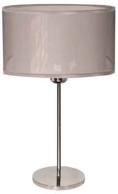 Lampka nocna Piano srebrna chrom z abażurem 3-płomienna