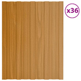 Panel dachowy 36 pcs naturalny 60 x 45 cm Stal galwanizowana