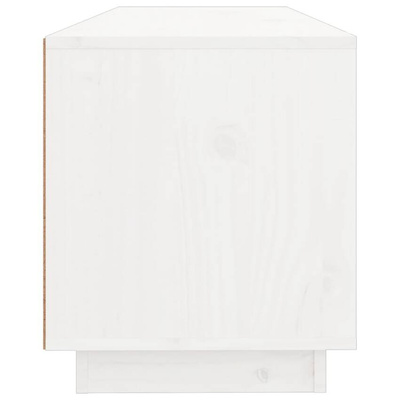 vidaXL Szafka pod TV, biała, 100x34x40 cm, lite drewno sosnowe
