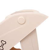 Składane schodki dla psa, kremowe, 62 x 40 x 49,5 cm