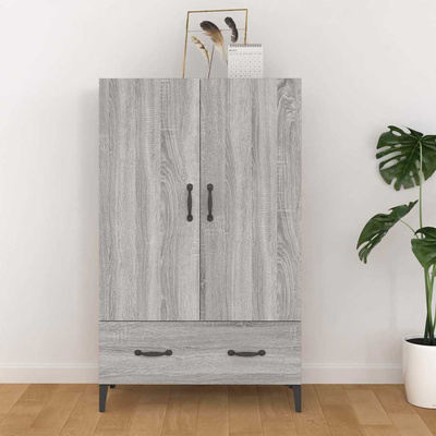 Szafka, szary dąb sonoma, 70x31x115 cm, materiał drewnopochodny