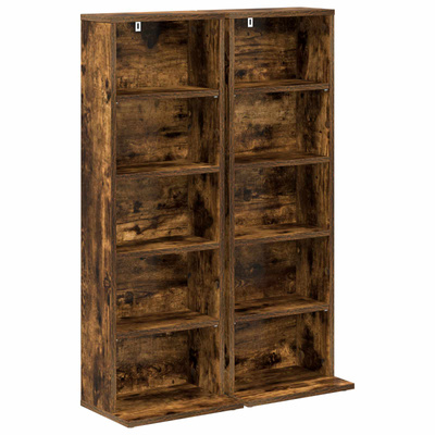 Kabinet na płyty CD 2 szt. Dąb wędzony 33 x 23,5 x 97,5 cm