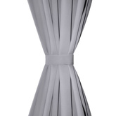 vidaXL Zasłona zaciemniająca z kółkami, 270 x 245 cm, szara