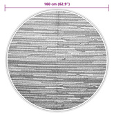 vidaXL Dywan na zewnątrz, szary, Ø160 cm, PP