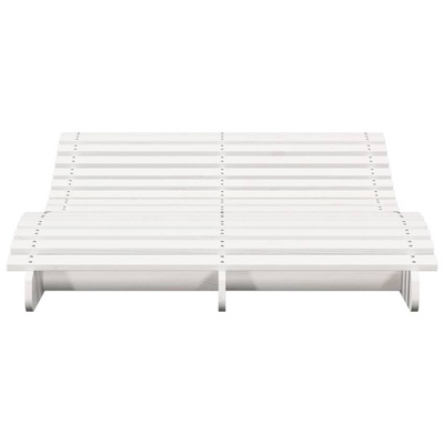 vidaXL Leżak, biały, 205x110x31,5 cm, lite drewno sosnowe