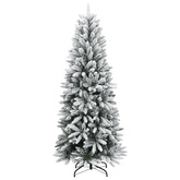 Sztuczna choinka, ośnieżona, 300 lampek LED, 240 cm