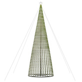vidaXL Stożkowa choinka z lampek, 1544 zimnych białych LED, 500 cm