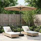 Parasol ogrodowy z oświetleniem LED i podstawą 270 x 270 cm