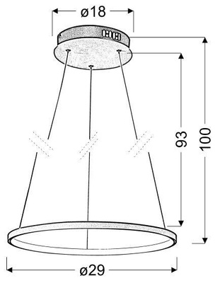 Lampa biała LED ring wisząca okrągła 18W 4000K Lune Candellux 31-64639