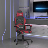 vidaXL Fotel gamingowy, czarno-bordowy, sztuczna skóra wariant 7