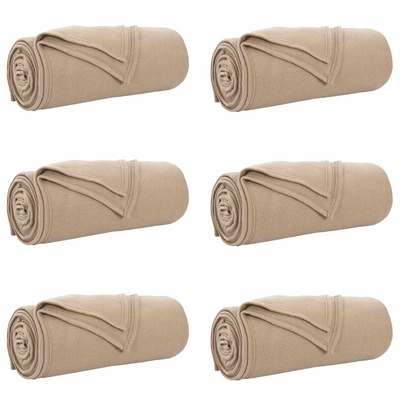 Koce narzutowe 6 pcs Camel 240 x 220 cm Polar