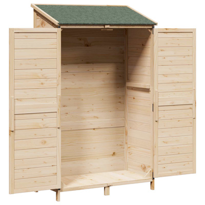 Shed ogrodowy naturalny 106 x 56 x 176,5 cm Drewno Świerkowe