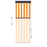 vidaXL Roleta zewnętrzna, 60x250 cm, biało-pomarańczowa