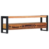 vidaXL Szafka pod TV, 140 x 30 x 45 cm, lite drewno akacjowe