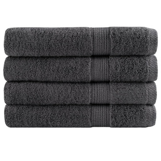Ręczniki premium, SOLUND, 4 szt., antracytowe, 100x200 cm, 600 g/m?