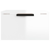 Wisząca szafka nocna, biała z połyskiem, 34x30x20 cm