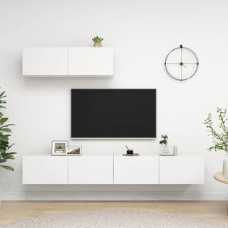 vidaXL Szafki telewizyjne, 3 szt., białe, materiał drewnopochodny