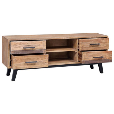 vidaXL Szafka pod TV, 120 x 30 x 45 cm, lite drewno tekowe