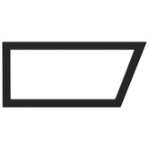 Wsporniki do półki pod umywalkę, 2 szt., czarne, trapezowe