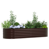 Podniesiony grządka Brązowy 240 x 80 x 44 cm Stal