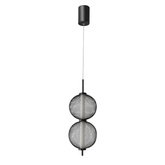Lampa wisząca druciana PUMA z kloszami kulami 14 x 38 cm – designerskie oświetlenie salonu LED 3000K