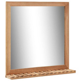 vidaXL Lustro łazienkowe, 60x12x62 cm, z ramą z drewna orzechowego