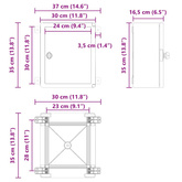 Szafka sterownicza Szary 37 x 16,5 x 35 cm Plastik ABS