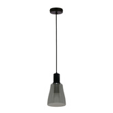 Udin middle lampa wisząca czarny 1x15W GU10 klosz szary