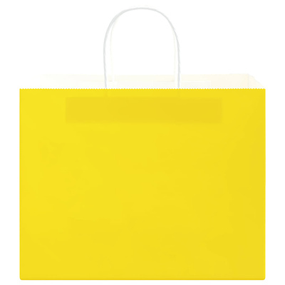 Torby papierowe 250 szt. z uchwytami żółte 32x22x24 cm