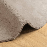 vidaXL Dywan HUARTE z krótkim włosiem, piaskowy, Ø 120 cm